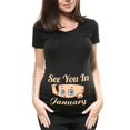 thumbnail image 1 of Camiseta divertida para mujer embarazada, anuncio de maternidad, ropa nueva para mamá, enero-diciembre, 1 of 4