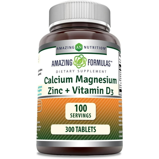 Amazing Formulas Cal Mag Zinc + Vit D3 Salud Osea 300 Tabs