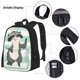 thumbnail image 3 of Disketp Cute Raccoon Mochila Estampada de Gran Capacidad con Lonchera y Estuche, Set de 3 Piezas para Estudiantes, 3 of 7