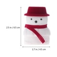 thumbnail image 4 of Gymnture White and Red Snowman Jewelry Case Creative Necklace Earring Container Christmas Packing Box Flannel Jewelry Ring Holder, 4 of 10