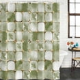 thumbnail image 3 of Sage Green Geometric Waterproof Fabric Shower Curtain,Modern Abstract Art Botanical Waterproof Fabric Shower Curtain for Bathroom Curtains Bathtubs Hotel Shower Curtains with 12 Hooks Standard 60x72, 3 of 8
