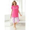 thumbnail image 5 of Dreams & Co. Plus Size Knit Sleep Capri, 5 of 6
