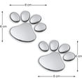thumbnail image 2 of 12 piezas (plateadas) pegatinas para coche con diseño de pata de oso y perro, pegatinas para coche con estampado de pata de animal en 3D para decoración universal de coche y motocicleta, 2 of 5