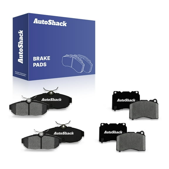 AutoShack Front & Rear Ceramic Brake Pad Set | Replacement for 2007-2011 Ford Mustang | 8-PC