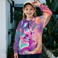 thumbnail image 2 of Uorisanigo Girls Half Zip Sweatshirt Kids Universe Dragon Long Sleeve Zipper Sweatshirt Fall Spring Outfits Clothes Athletic Pullover Tops Lightweight Hoodies No Hood, Size 5-6, 2 of 7