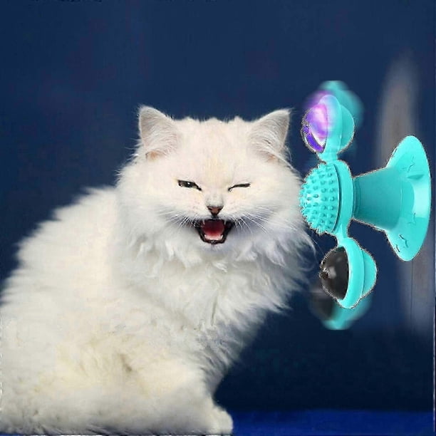 2026 Interactive Windmill Cat Toys with Catnip:Cat Toys for Indoor Cats Funny Kitten Toys with LED Light Ball Suction CupCat Nip Toy for Cat chew Exer