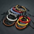 thumbnail image 3 of Fashionable and popular accessories, simple pull-adjustable leather bracelets for men and women, braided student bracelets, 3 of 5