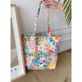 thumbnail image 1 of Bolso de hombro de gran capacidad, bolsos de compras de tela de lona Floral Vintage a la moda, bolsos de mano, bolsa de libros informal para mujer, 1 of 5