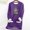 Purple, variant on asdoklhq Christmas Plus Size Fall Tops Women's Thick Fleece Sweatshirt Long Sleeve Print Velvet Warm Round Neck Underwear Black 2X