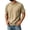 Khaki, variant on Men's Vintage Washed Crewneck Short Sleeve T Shirt Casual Loose Fit Retro Style Tee Breathable Lightweight Comfortable Tops