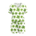 thumbnail image 3 of Ensemble de Blouses à Manches Longues et Col en V Imprimé pour la Saint-Patrick pour Femmes avec Poche, 3 of 8