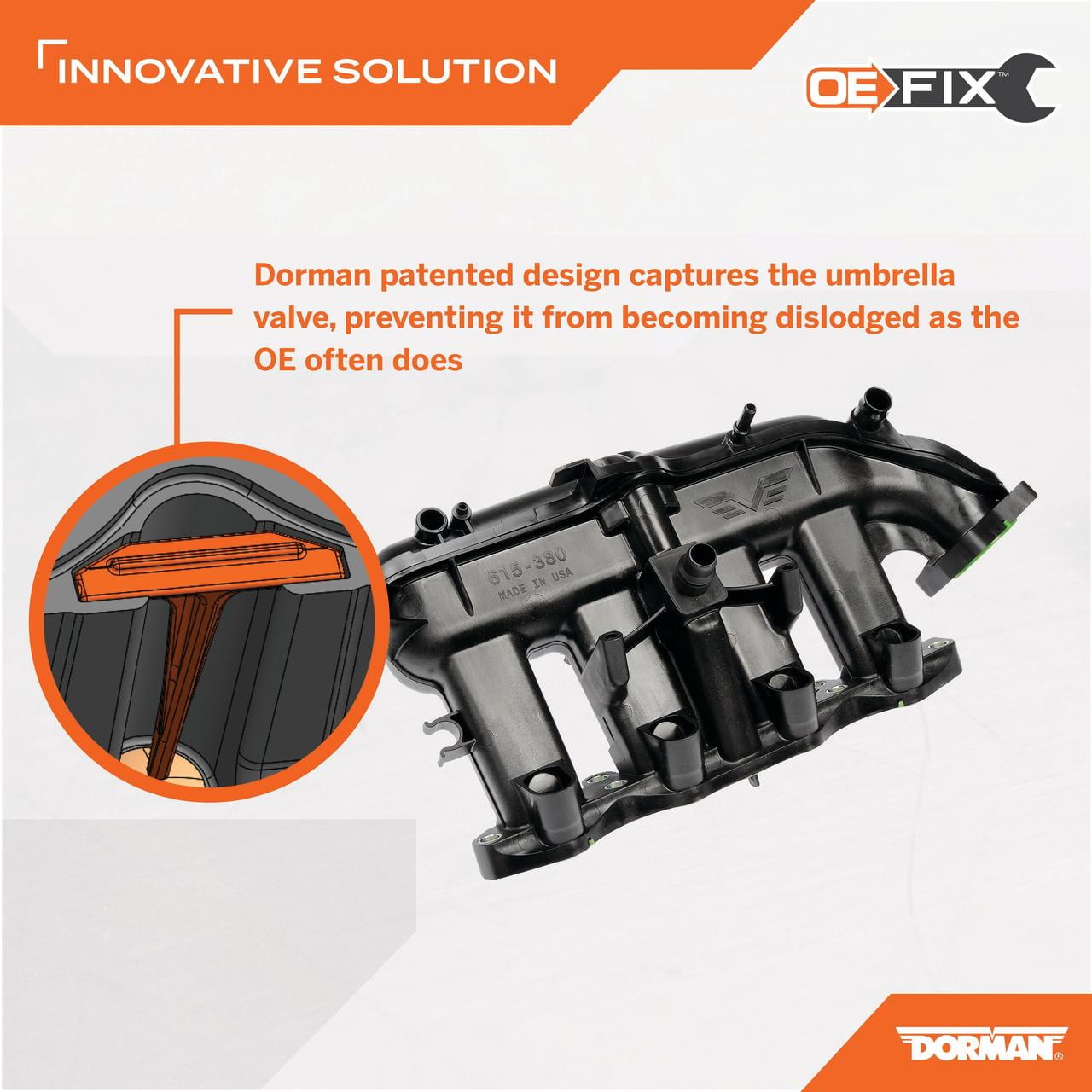 Dorman 615-380 Engine Intake Manifold for Select Buick/Chevrolet Models (OE FIX) Fits select: 2012-2019 CHEVROLET CRUZE, 2015-2022 CHEVROLET TRAX