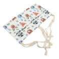 thumbnail image 3 of Organizador colgante para cuna, correas ajustables estampadas, almacenamiento para cama de bebé de algodón, bolsa colgante, organizador de pañales con dos bolsillos, conejito, 3 of 9