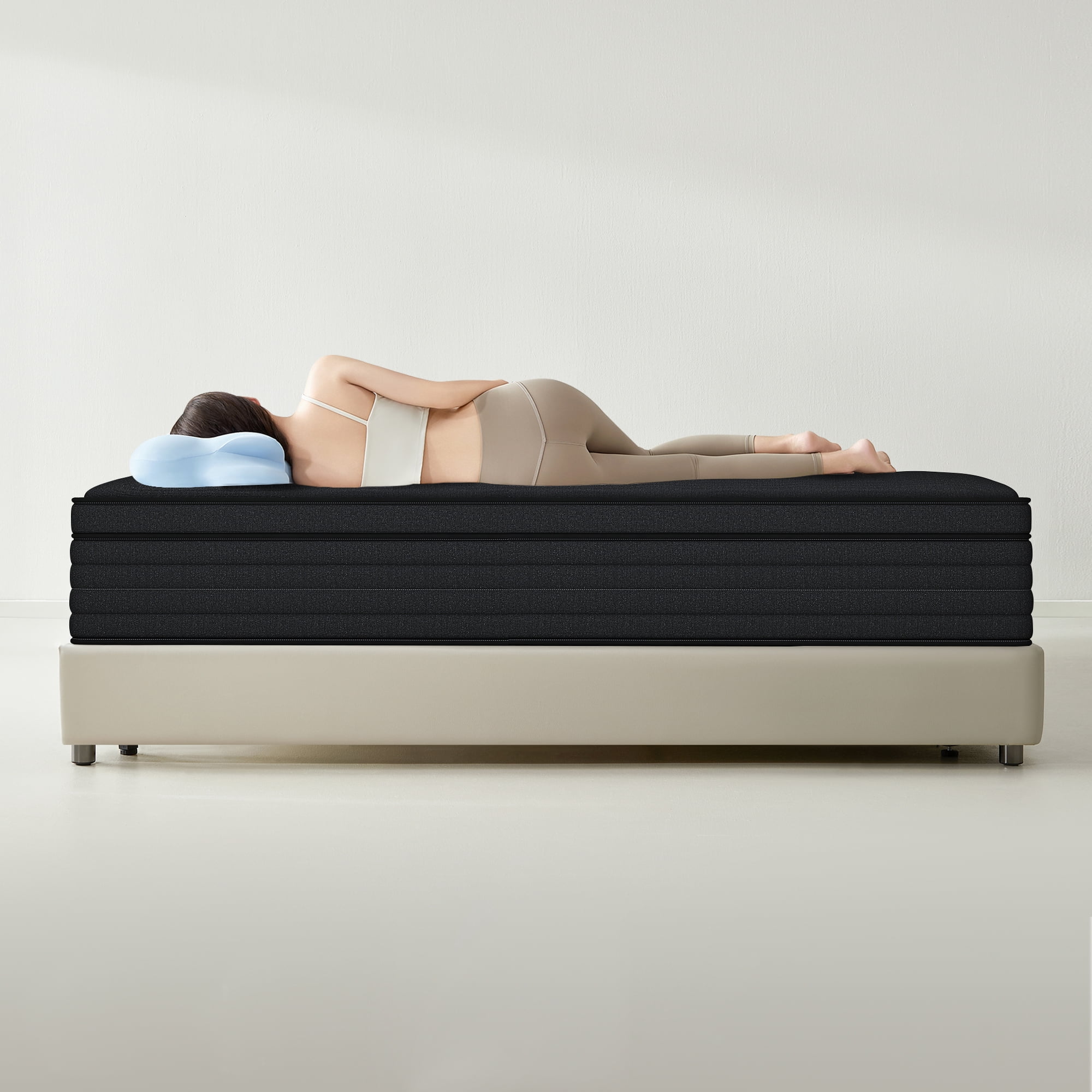 Yilicy Twin Mattress 8 inch Memory Foam and Spring Hybrid Mattress in a Box Pressure Relief, Breathable