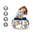 thumbnail image 2 of Botanical Storage Toy Bag Chair, Watercolor Art of a Summer Garden with Blooming Flowers Mother Nature Theme, Stuffed Animal Organizer Washable Bag, Small Size, Multicolor, by Ambesonne, 2 of 3