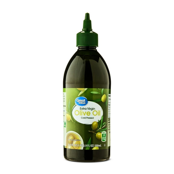 Great Value Extra Virgin Olive Oil Drizzle, Cold Pressed, 16.9 fl oz