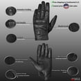 thumbnail image 4 of Men's Premium Leather Street Motorcycle Protective Cruiser Biker Gel Gloves S, 4 of 6