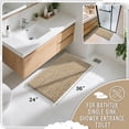 thumbnail image 2 of Alfombra de baño Yimobra, grande, antideslizante, lavable, 90 x 60 cm, color caqui pálido, 2 of 7