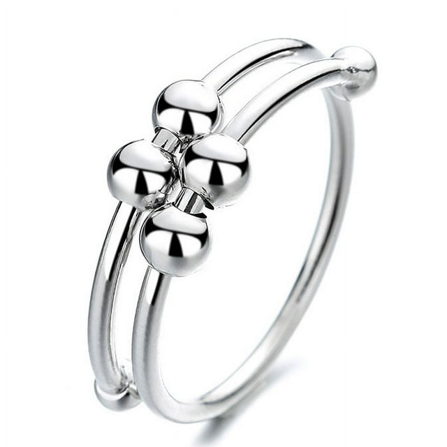 Joyería para mujer,Anillo de doble capa para mujer Anillo de doble capa para mujer Anillos abiertos ajustables Respuesta rápida Jadeshay A