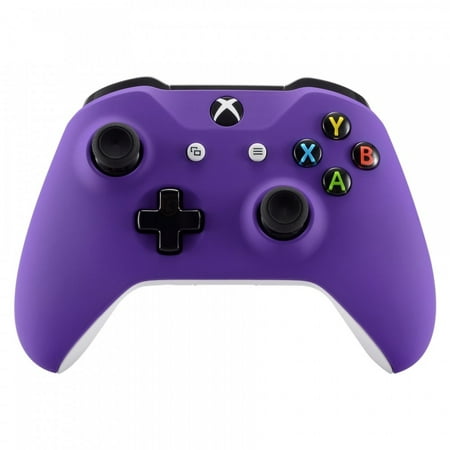 eXtremeRate Purple Soft Touch Front Housing Shell Case for Xbox One S/X Controller, Comfortable Replacement Kit Faceplate Cover for Xbox One Wireless Controller Model 1708 - Controller NOT Included