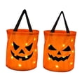 thumbnail image 2 of 2 bolsas de de calabaza de Halloween con contenedor ligero para refrigerios, bolsas de regalo ligeras y multiusos para Halloween, 2 of 8