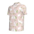 thumbnail image 2 of Balery Rabbit Printed Men’s Short Sleeve Polo Shirt, Midweight Men's Shirt,Golf Polo shirts -Small, 2 of 9