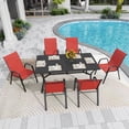 thumbnail image 2 of Patio Chairs Set of 6, Stackable Outdoor Dining Chairs for All Weather Textilene Fabric & Metal Frame, Outdoor Chairs Set for Backyard Deck Garden, 2 of 8