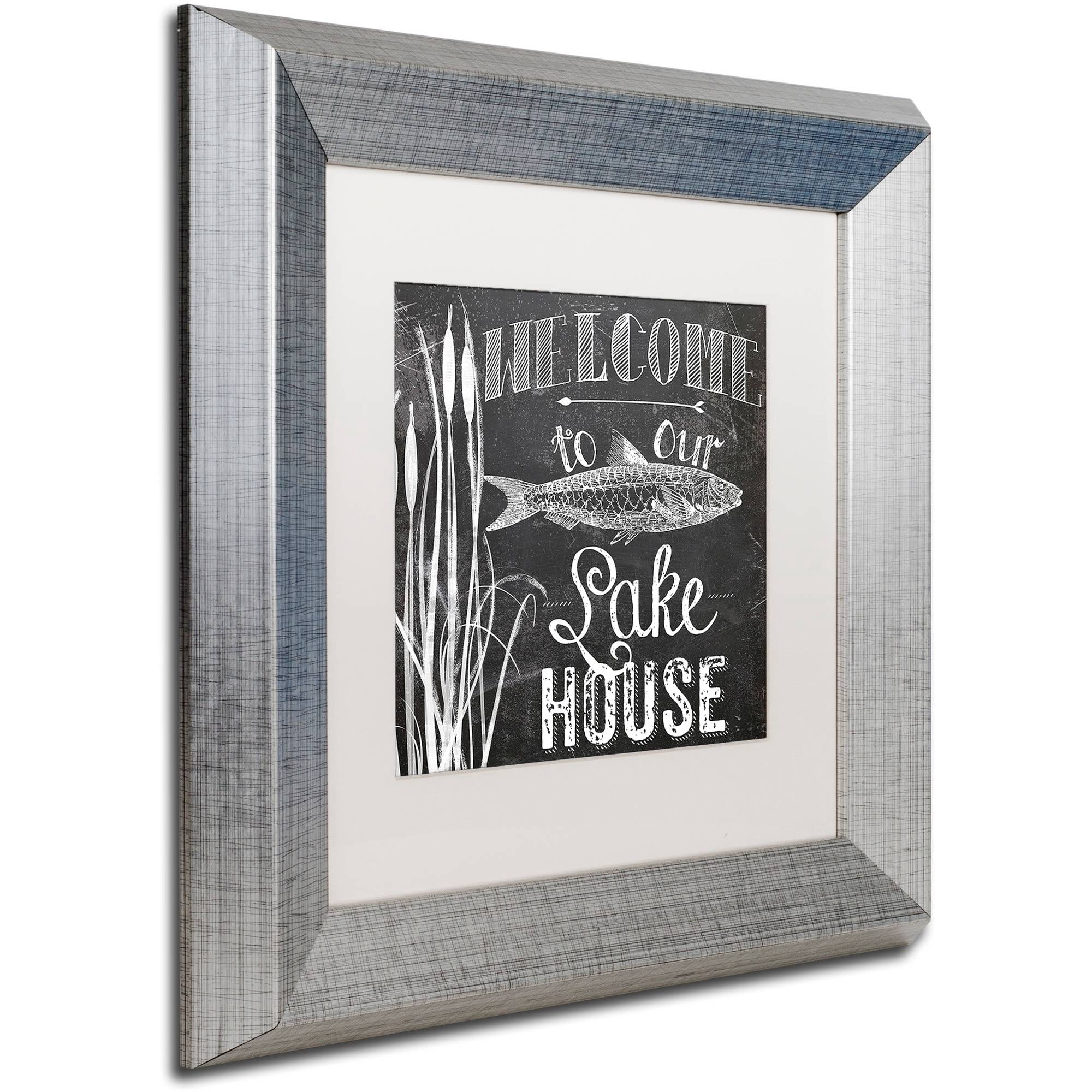 Trademark Fine Art "Lake House I" Canvas Art by Color Bakery White Matte, Silver Frame