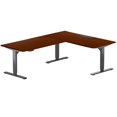 thumbnail image 1 of PROGRESSIVE DESK Bureau Debout en Forme L 78x72, Coin 3 Hauteur Réglable Bureau Exécutif Électrique - Cerise Foncée, Cadre Black, 1 of 9