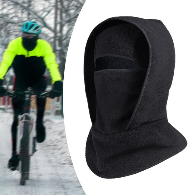 Pasamontañas para esquí, pasamontañas térmico a prueba de viento con capucha para deportes de nieve en invierno y esquí. negro