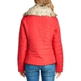 thumbnail image 6 of KOGMO Womens Fully Lined Lightweight Zip Up Padding Jacket with Detachable Fur Collar, 6 of 7