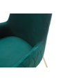thumbnail image 5 of Fabric Upholstered Dining Chair with Straight Metal Legs, Green and Gold- Saltoro Sherpi, 5 of 6