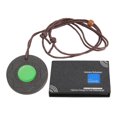 thumbnail image 1 of Colgante de piedra de energía de Lava volcánica, núcleo verde que promueve la circulación, collar de iones negativos de forma redonda ajustable, 1 of 14