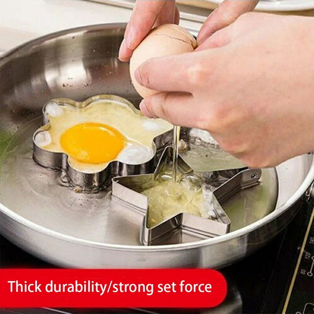 Becaristey Moule à Œufs Frits avec Poignée Cuisine Cuisson Omelette Crêpe Réutilisable Cuisinier Cuisinier Gadget Modèle Aléatoire comme l'Image Montré Cheval 1Set
