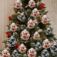 thumbnail image 4 of 12 Cowhide Printed Christmas Balls Ornaments, Black/Brown/White Plastic Cow Xmas Ball, Classic Hanging Xmas Ornament Bluk for Christmas Decoration Indoor, 4 of 9