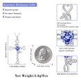 thumbnail image 5 of Beautlace 925 Sterling Silver Cross December Tanzanite Heart Birthstone Necklace,Butterfly Pendant Necklace Jewelry Birthday Christmas Gifts for Women/ Wife /Lover, 5 of 11