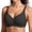 Black, variant on Women Wireless Bra Deep V Smooth Cup Minimalist Design Lightweight Natural Push-Up Daily Commute Wear Black 34 (M)