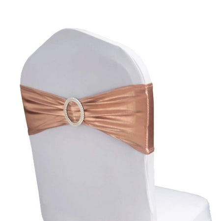 

WENSINL Pack of 50 Spandex Elastic Chair Sashes Bands with Buckle Sashes for Wedding Decorations Wit