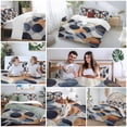 thumbnail image 6 of Navy Blue Burnt Orange Bedding 3 Piece Duvet Cover Set California King, Retro Abstract Geometric Soft Microfiber Comforter Cover with Zipper Closure & Pillowcases, Wrinkle & FadeResistant Quilt Cover, 6 of 9