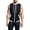 Contrast Black/White, variant on G-Style Men's Lightweight Athletic Casual Sleeveless Contrast Zipper Hoodie TH890 - Olive/Black - 3XL