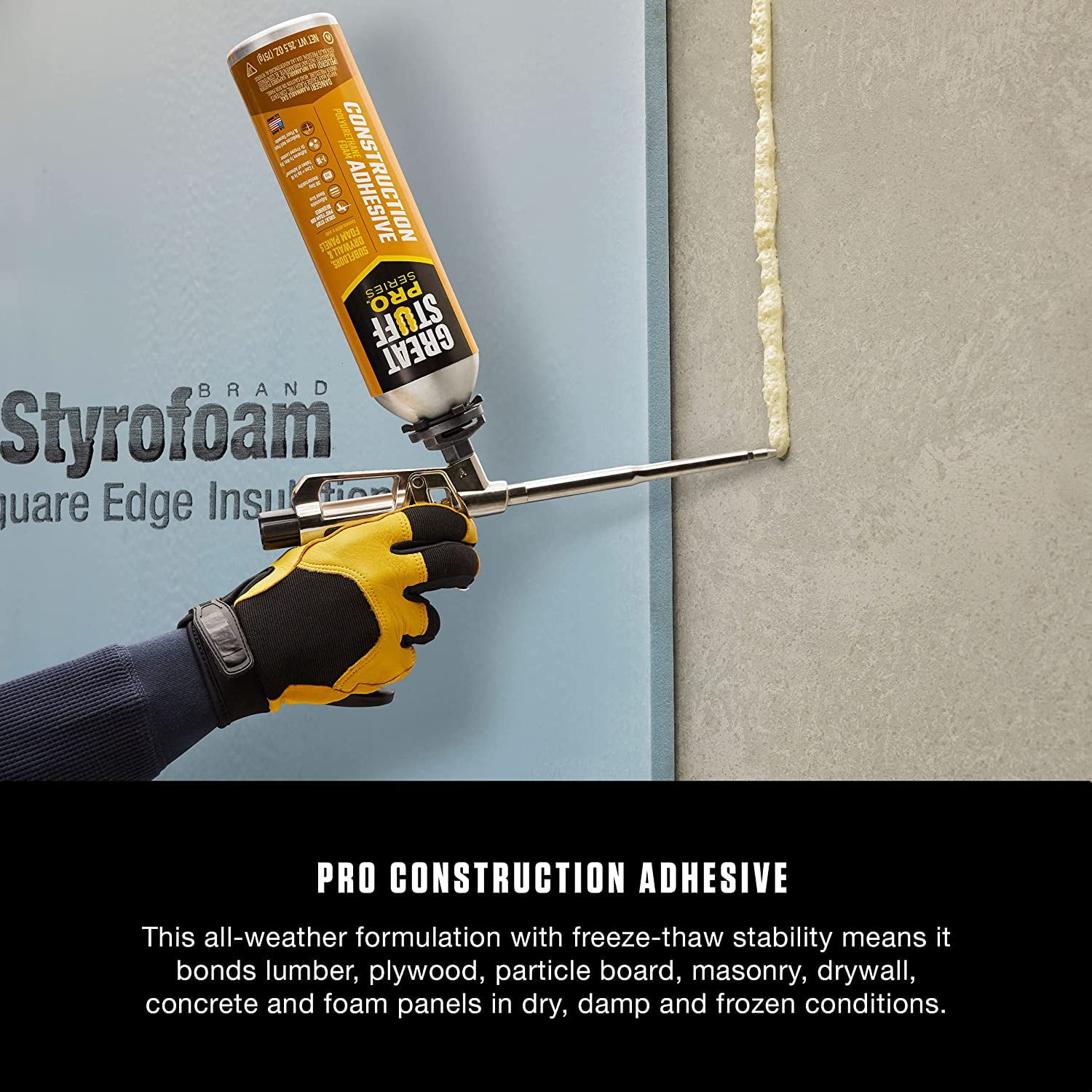 Great Stuff Pro Series High Strength Polyurethane Ivory Industrial Grade Adhesive 26.5 oz