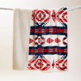 thumbnail image 4 of Carstens, Inc. Wrangler Ultra Premium Super Soft Plush Sherpa Fleece Oversized Throw Blanket 54" x 68", Red White & Blue Southwestern, 4 of 7