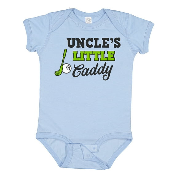 Inktastic Uncles Little Caddy with Golf Club and Ball Boys or Girls Baby Bodysuit