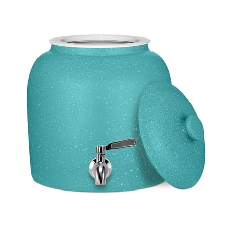 

VULTRO ceramic kettle capacity water dispenser with stainless steel faucet including lid.