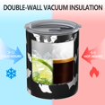 thumbnail image 2 of 12oz Coffee Tumblers Halloween Bat Pattern Stainless Steel Vacuum Insulated Travel Tumbler Coffee Cups Mug with Lid and Straw with Cleaning Brush for Cold & Hot Drinks, 2 of 5