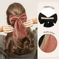 thumbnail image 4 of 7 Inch Velour Hair Bow with Tails, 4 of 5
