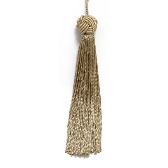 5 1/2" (14cm) Turkish Head Chainette Tassel | Craft Tassel # BH055,, Sandstone Beige #A10 (Light Tan Beige) Sold Individually