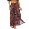 thumbnail image 2 of Jdlsppl Women's Wide Leg Gaucho Harem Yoga Pants Side Split Boho Bohemian Trousers Palazzo Long Casual Pant Style3 Large, 2 of 4