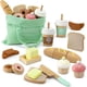 thumbnail image 1 of Juego de 17 piezas de juguete de panadería de madera para niños, juego de comida para niños pequeños de 3+, accesorios de cocina con bolsa de compras, juguetes de comida para cortar, regalo para niños, 1 of 4