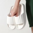 thumbnail image 6 of Yungyresw Slip On Slippers For Women Men Soft Lightweight Indoor Outdoor Casual Footwear Thick Sole Comfortable House Slippers White 40, 6 of 6